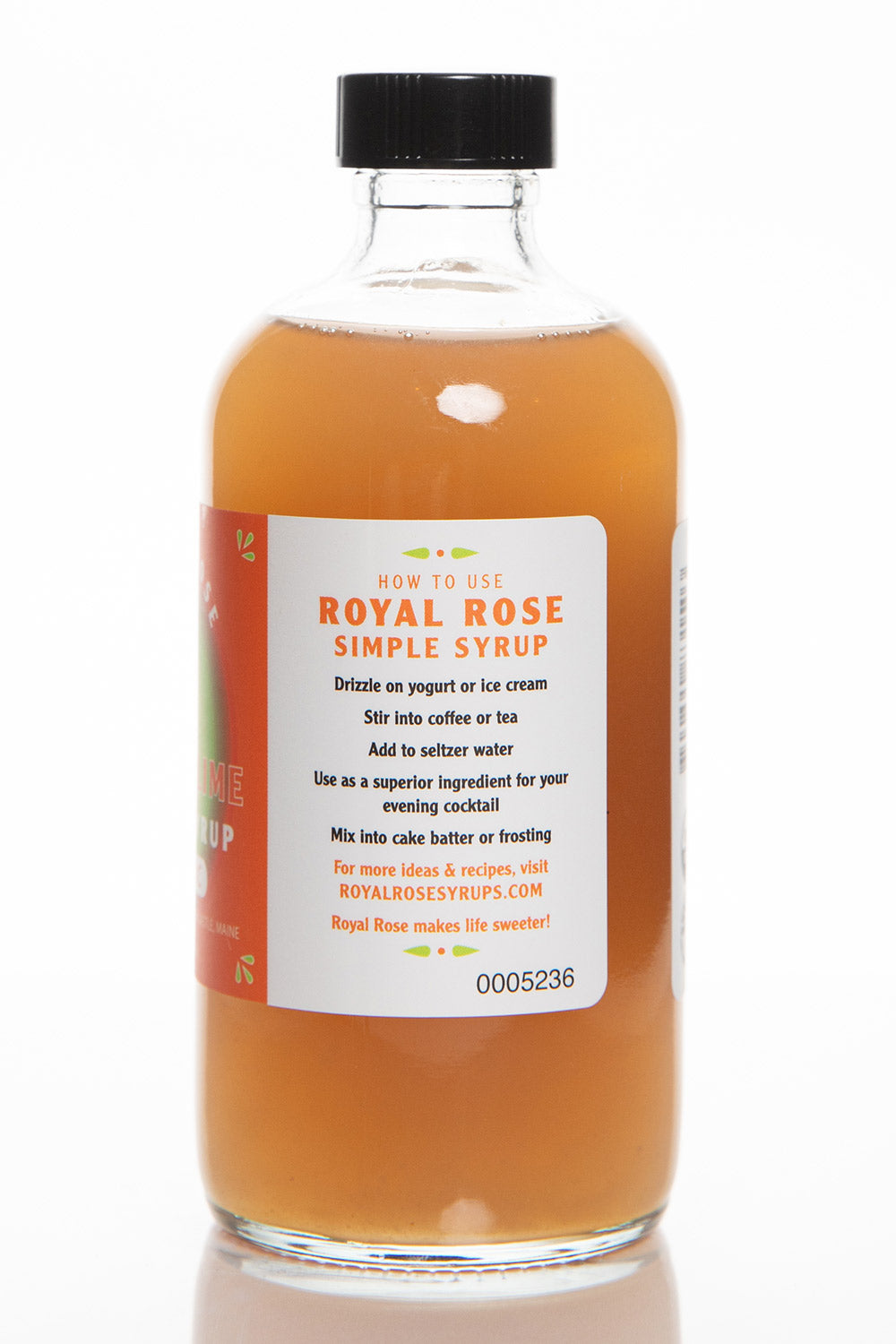 Hot Ginger Lime Simple Syrup side View